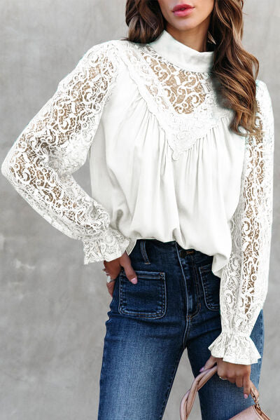 Pamela | Blouse with Lace Detail